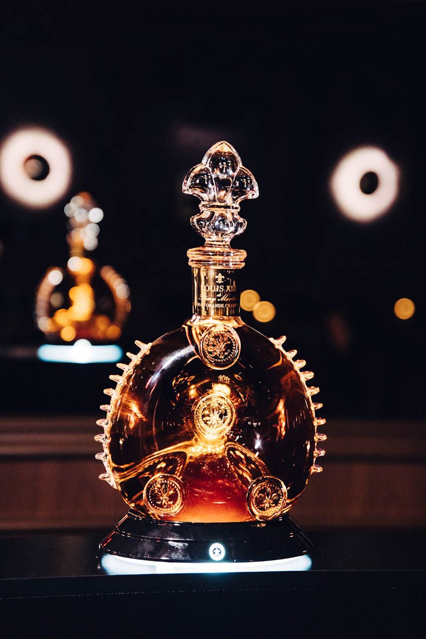 An illuminated Louis XIII decanter